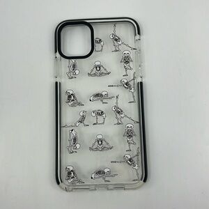 Unlock Style & Protection: iPhone 11 Pro Max - Skeleton Yoga -‎ Clear Black